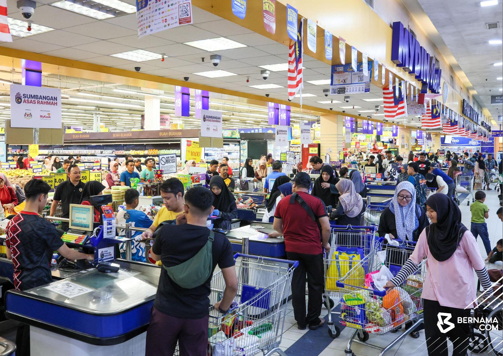 Mydin minta pembeli bersabar sistem MyKasih perlahan kerana terlalu ramai tebus bantuan SARA