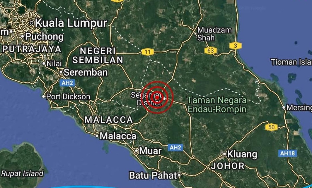 Gempa bumi Segamat: Tiada kerosakan, kecederaan dan kemalangan jiwa dilapor