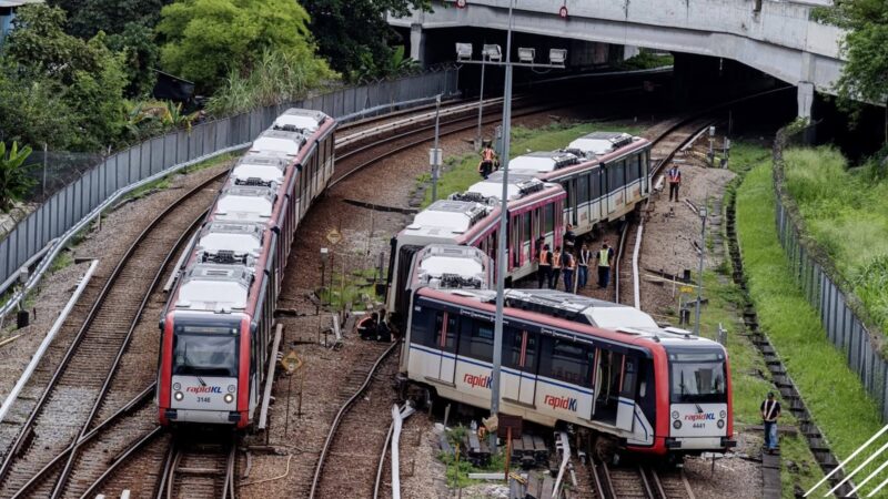 Tren LRT tergelincir di Stesen Chan Sow Lin, Rapid KL aktifkan pelan alternatif