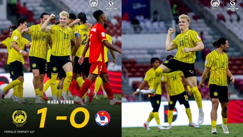 Tierney jadi wira, Harimau Malaya tumbangkan Vietnam selepas 12 tahun menanti!